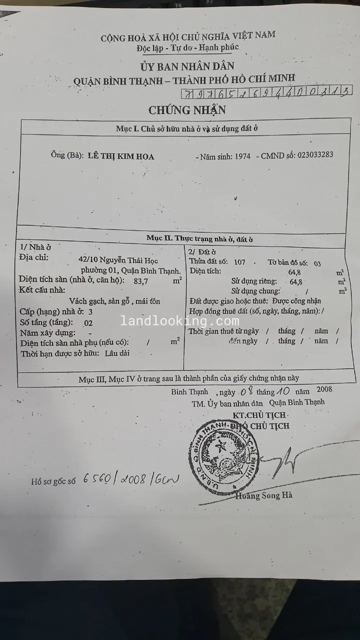 42/10 - Nguyễn Thái Học, Phường 01, Quận Bình Thạnh - ảnh 2