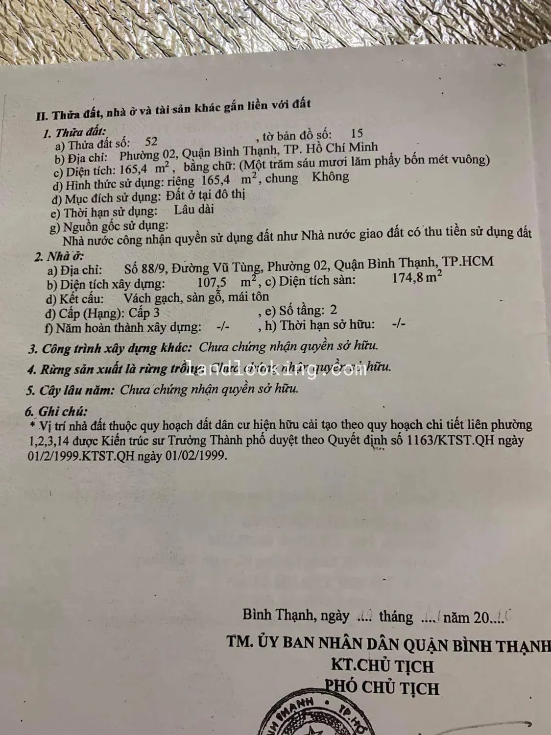 88/9 - Vũ Tùng, Phường 02, Quận Bình Thạnh - ảnh 0