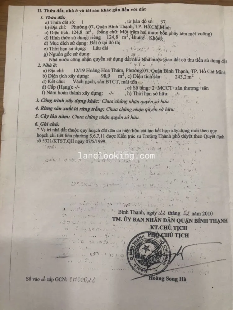 12/19 - Hoàng Hoa Thám, Phường 07, Quận Bình Thạnh - ảnh 1