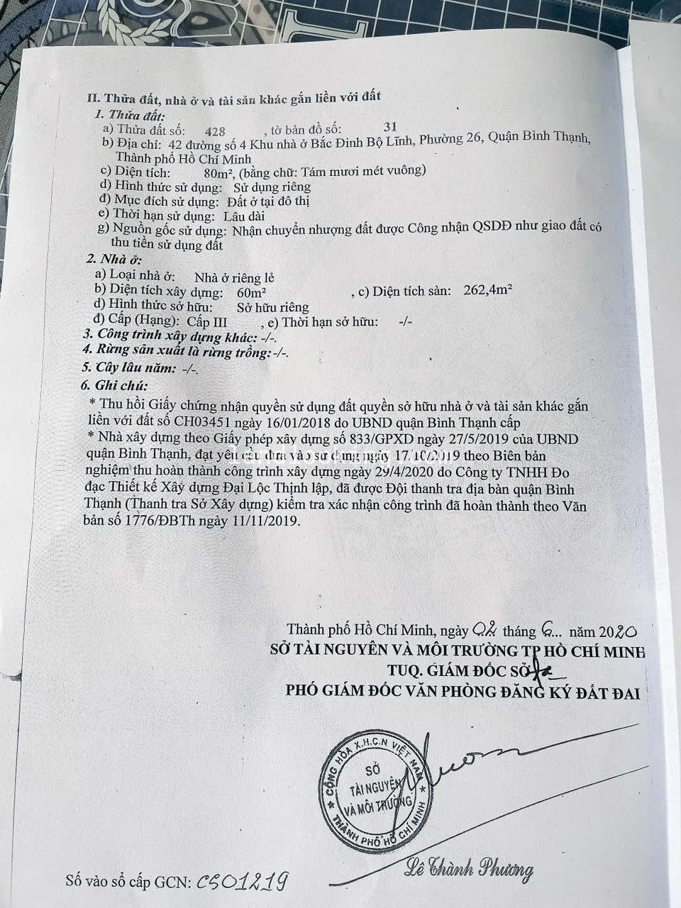 42 - Đường số 4 -Khu nhà ở Bắc Đinh Bộ Lĩnh, Phường 26, Quận Bình Thạnh - ảnh 1