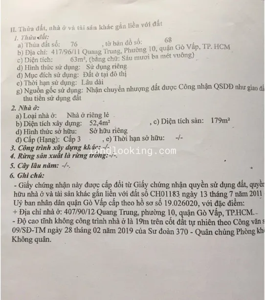 417/96/11 - Quang Trung, Phường 10, Quận Gò Vấp - ảnh 0